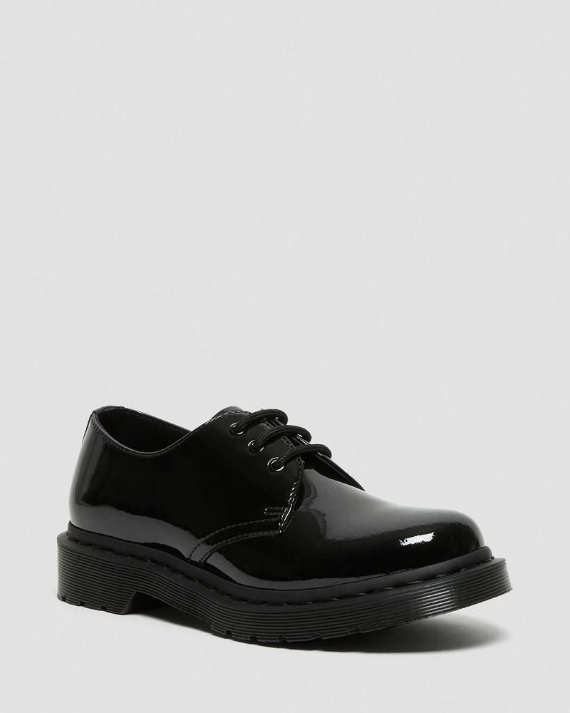 Zapatos Oxford Dr Martens 1461 Mono Charol Cuero Mujer Negros | MX 435ZUT